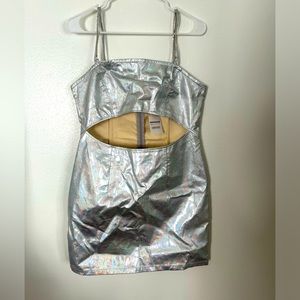 Stella Dallas Holographic faux leather mini dress 🪩